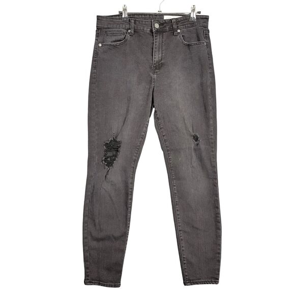 PISTOLA P6601 Black Distressed High Rise Skinny Stretch Denim Jeans SIZE 31 - Picture 1 of 11